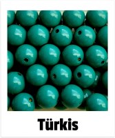 Holzperlen 16mm türkis